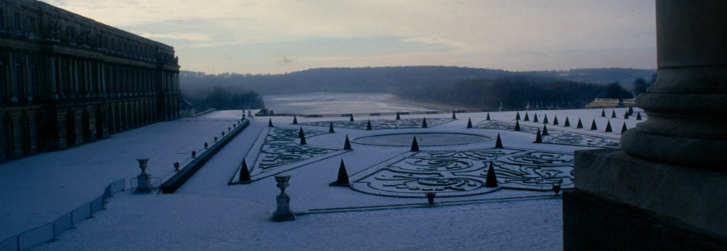 Jardins du château de Versailles sous la neige